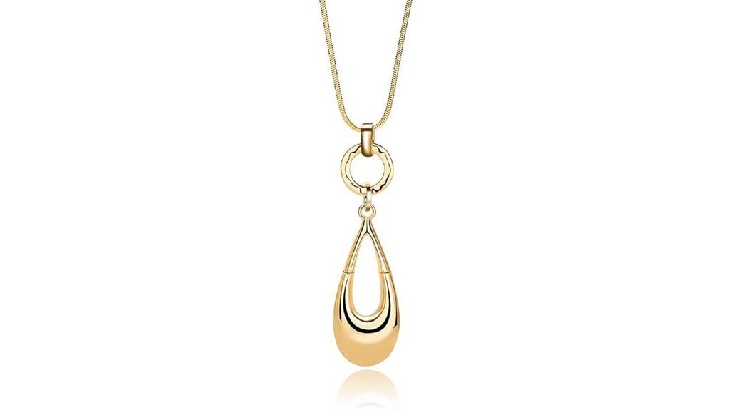 3 Best Long Pendant Necklaces for Achieving the Perfect Boho Look 2 boho waterdrop pendant necklace